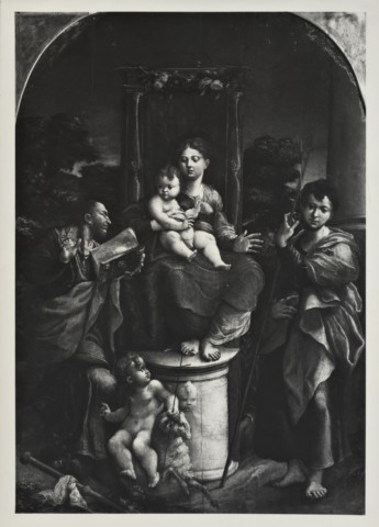 Anonimo — Parmigianino - Madonna in trono col Bambino e Santi. Carate Brianza - Coll. Galli — insieme
